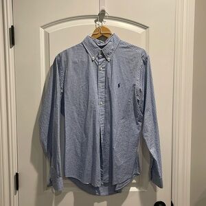 Ralph Lauren Blue button up shirt slim fit size large